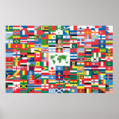 Kollage van landvlaggen uit de hele wereld poster (Voorkant)