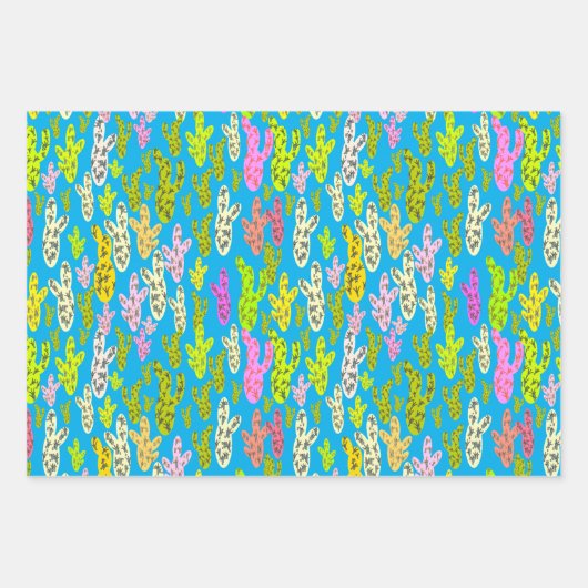 Kollage van pasta Cacti Inpakpapier Vel (Voorkant)