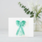 Kolleen's Blauwgroen Angel 2 Briefkaart (Staand voorkant)