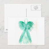 Kolleen's Blauwgroen Angel 2 Briefkaart (Voorkant / Achterkant)
