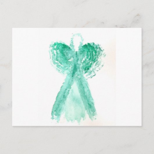 Kolleen's Blauwgroen Angel 2 Briefkaart (Voorkant)