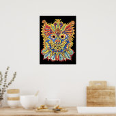 Kollepsychedelische kattenogen Louis Wain Poster (Keuken)