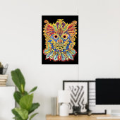 Kollepsychedelische kattenogen Louis Wain Poster (Thuiskantoor)