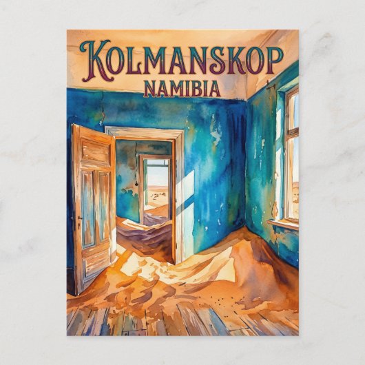 Kolmanskop Namibië Briefkaart (Voorkant)