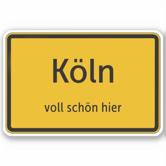 Köln Aufkleber Sticker Autoaufkleber (Voorkant)
