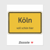 Köln Aufkleber Sticker Autoaufkleber (Vel)