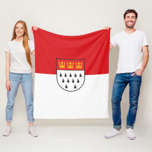 Koln city flag Duitstalige symbolen Keulen Köln Fleece Deken