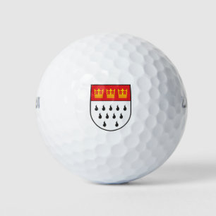 Koln city flag Duitstalige symbolen Keulen Köln Golfballen