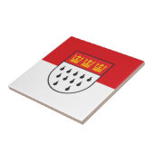 Koln city flag Duitstalige symbolen Keulen Köln Tegeltje (Zijkant)