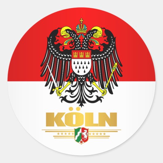Koln (Keulen) 2 Ronde Sticker (Voorkant)