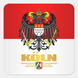 Koln (Keulen) 2 Vierkante Sticker