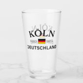 Koln (Keulen) Deutschland coördineert Duits Glas (Achterkant)
