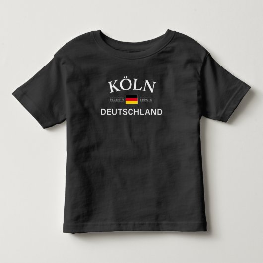 Koln (Keulen) Deutschland coördineert Duits Kinder Shirts (Voorkant)