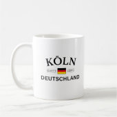 Koln (Keulen) Deutschland coördineert Duits Koffiemok (Links)