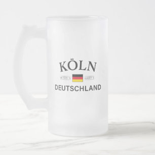 Koln (Keulen) Deutschland coördineert Duits Matglas Bierpul