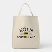Koln (Keulen) Deutschland coördineert Duits Tote Bag (Achterkant)