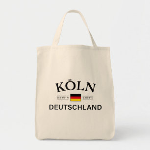 Koln (Keulen) Deutschland coördineert Duits Tote Bag