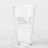 Köln Panorama mit Kölner Dom Trinkglas Glas (Achterkant)