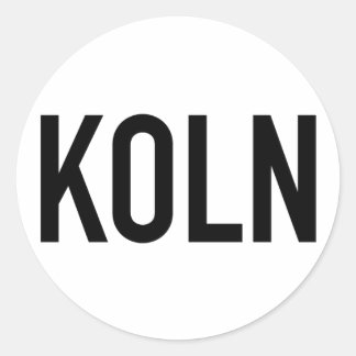 KOLN STICKER | Zwart op wit