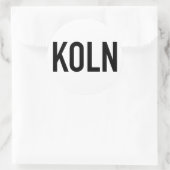 KOLN STICKER | Zwart op wit (Tas)