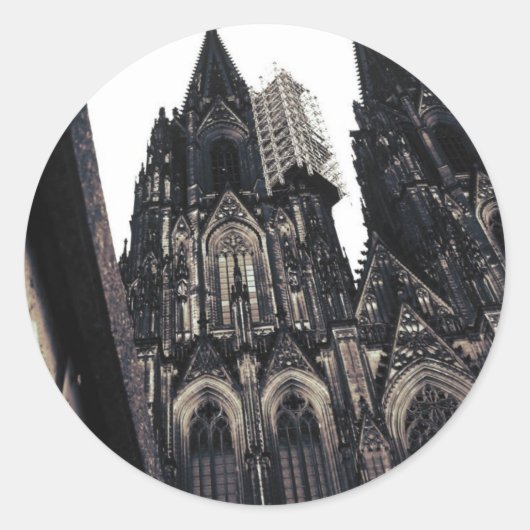 Kölner Dom Ronde Sticker (Voorkant)
