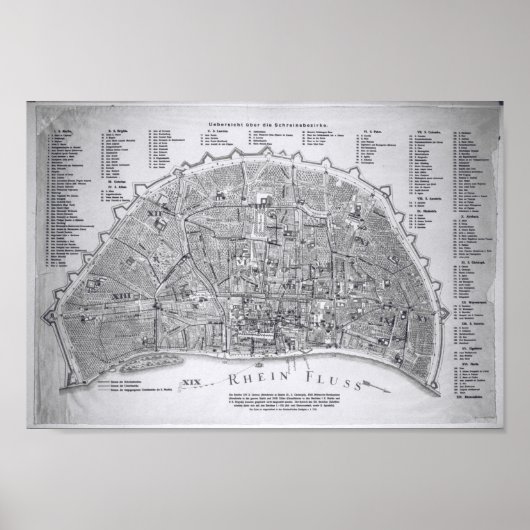 Kölner Stadtplan 1752 - Johann Valentin Reinhardt Poster (Voorkant)