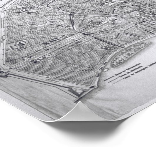 Kölner Stadtplan 1752 - Johann Valentin Reinhardt Poster (Hoek)