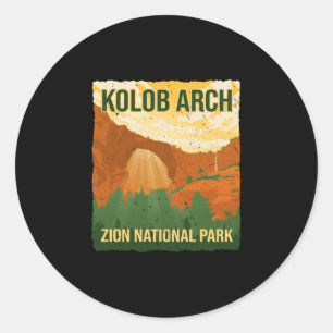 Kolob-boog zion national park wandelen kamperen ronde sticker