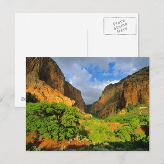 Kolob Canyon bij Zion Canyon in Zion National Briefkaart (Voorkant / Achterkant)