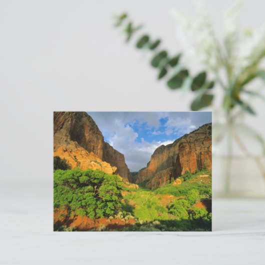 Kolob Canyon bij Zion Canyon in Zion National Briefkaart (Staand voorkant)
