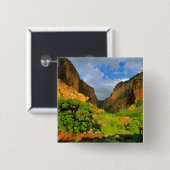 Kolob Canyon bij Zion Canyon in Zion National Vierkante Button 5,1 Cm (Voorkant /achterkant)
