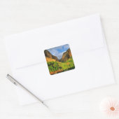 Kolob Canyon bij Zion Canyon in Zion National Vierkante Sticker (Envelop)