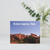 Kolob Canyon, Utah Briefkaart - Prachtig landschap (Staand voorkant)