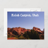 Kolob Canyon, Utah Briefkaart - Prachtig landschap (Voorkant / Achterkant)