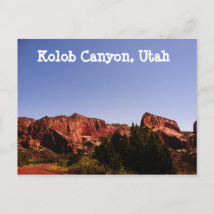 Kolob Canyon, Utah Briefkaart - Prachtig landschap