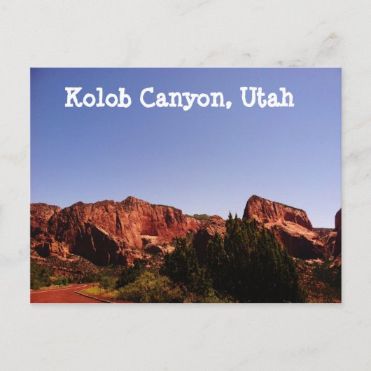 Kolob Canyon, Utah Briefkaart - Prachtig landschap (Voorkant)