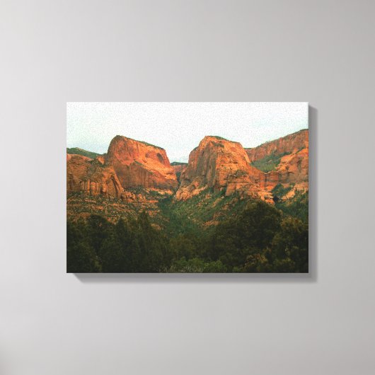 Kolob Canyons op Canvas Afdruk (Voorkant)