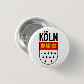 Kologne wapenschild (Duitsland) Ronde Button 3,2 Cm (Voorkant /achterkant)