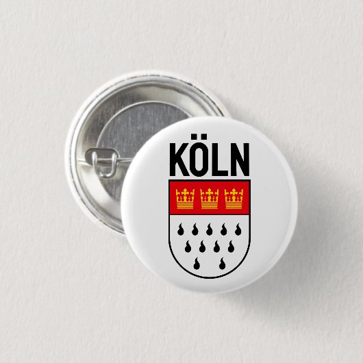 Kologne wapenschild (Duitsland) Ronde Button 3,2 Cm (Voorkant /achterkant)