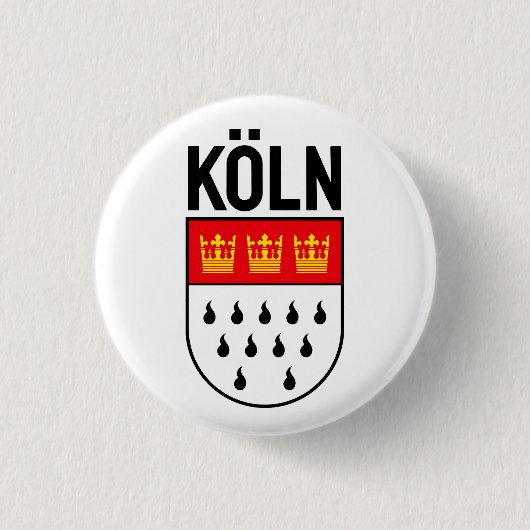 Kologne wapenschild (Duitsland) Ronde Button 3,2 Cm (Voorkant)