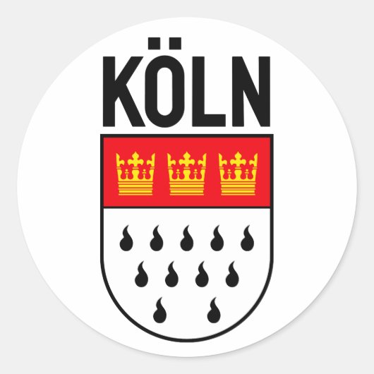 Kologne wapenschild (Duitsland) Ronde Sticker (Voorkant)