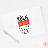 Kologne wapenschild (Duitsland) Ronde Sticker (Envelop)