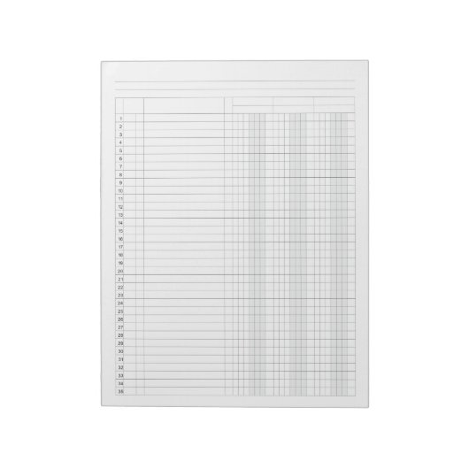 Kolom Boekhoudgrootboek 3 Notitieblok (Linkerzijde)