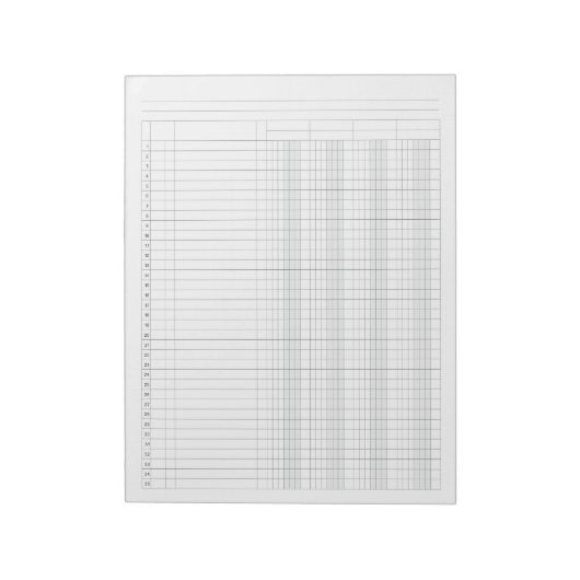 Kolom Boekhoudgrootboek 4 Notitieblok (Linkerzijde)