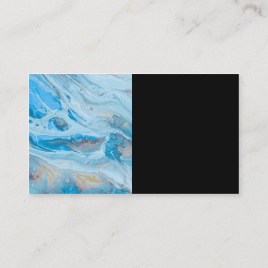 Kolom Logo | Ondernemingen | Blauwe marmer Visitekaartje (Achterkant)