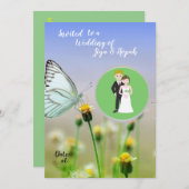 Kolom Papier Vintage Koppel Tuin Vlinder Kaart (Voorkant / Achterkant)