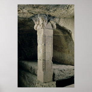 Kolom van de crypt, met het hoofd van Mozes Poster