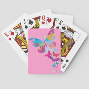 Kolom van gekartelde vlinderbloemige ontwerpspeelk pokerkaarten