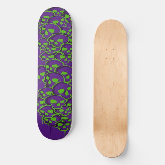 Kolom van schedels Graffiti Persoonlijk Skateboard (Voorkant)