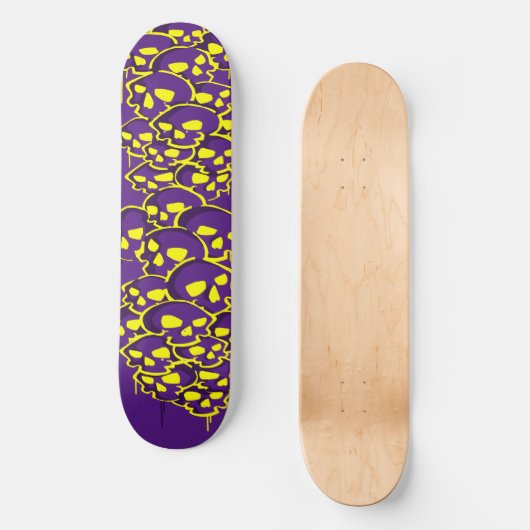 Kolom van schedels Graffiti Persoonlijk Skateboard (Voorkant)